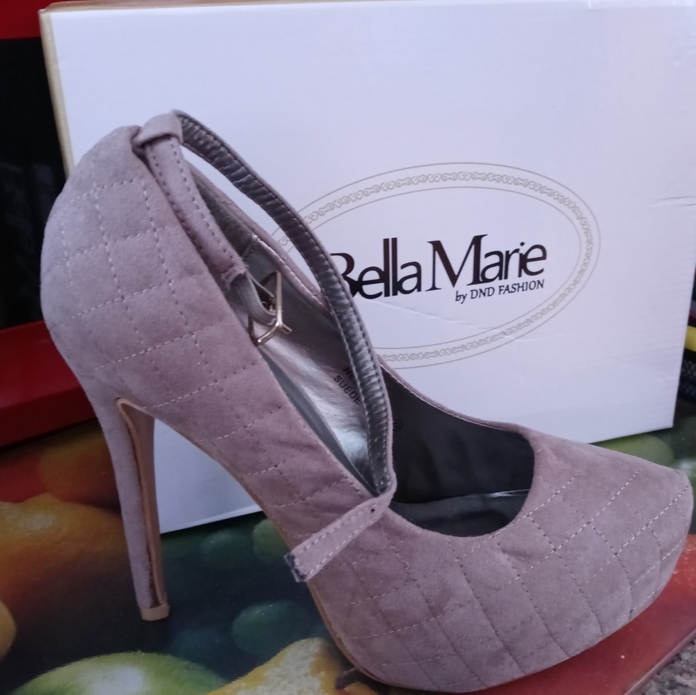 Taupe Suede Heels